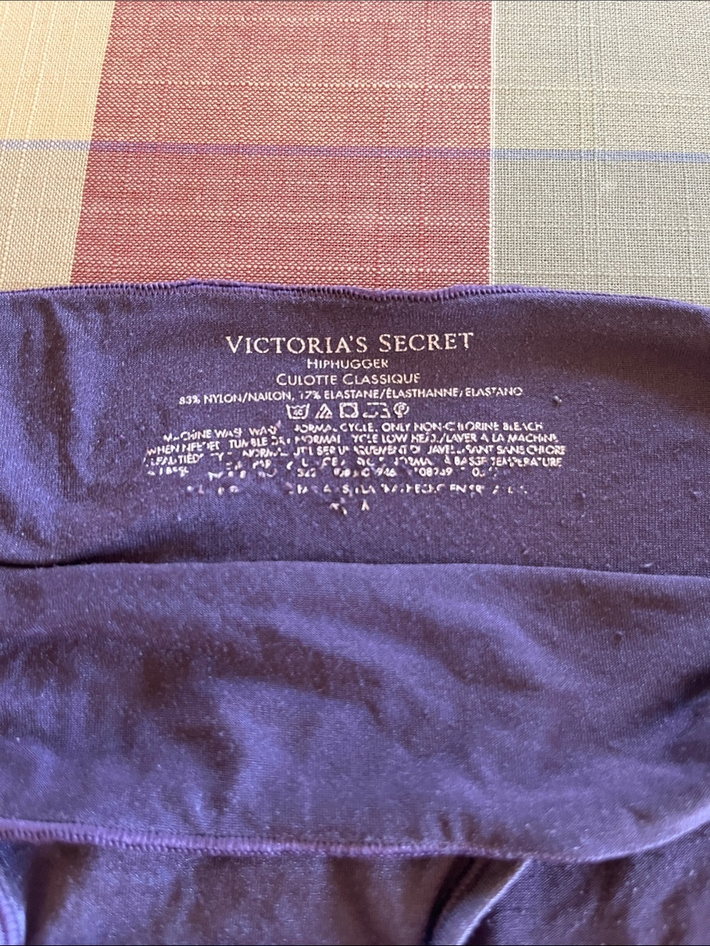 Vintage Victoria's Secret Deep Purple Hiphugger Briefs size med - Picture 2 of 4